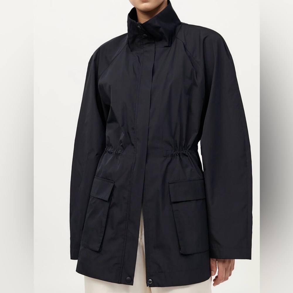 St. Agni Stand Collar Paper Taffeta Parka